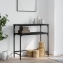 Mesa consola madera de ingeniería negra 75x35,5x75 cm de , Mesas auxiliares - Ref: Foro24-834050, Precio: 47,11 €, Descuento: %