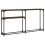 Engineered wood brown oak console table 145x22.5x75 cm by , Side tables - Ref: Foro24-834099, Price: 48,88 €, Discount: %