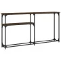 Engineered wood brown oak console table 145x22.5x75 cm by , Side tables - Ref: Foro24-834099, Price: 48,27 €, Discount: %