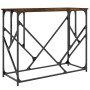 Engineered wood smoked oak console table 100x40x80 cm by , Side tables - Ref: Foro24-834117, Price: 52,62 €, Discount: %