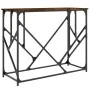 Engineered wood smoked oak console table 100x40x80 cm by , Side tables - Ref: Foro24-834117, Price: 51,99 €, Discount: %
