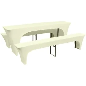 Elastic covers for outdoor table and benches cream 3 units by vidaXL, Covers - Ref: Foro24-131436, Price: 19,48 €, Discount: %