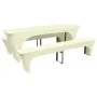 Elastic covers for outdoor table and benches cream 3 units by vidaXL, Covers - Ref: Foro24-131436, Price: 19,48 €, Discount: %