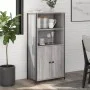 Tall plywood Sonoma gray sideboard 62x36x121.5 cm by , Sideboards - Ref: Foro24-834213, Price: 95,09 €, Discount: %