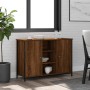 Aparador de madera de ingeniería marrón roble 100x35x70 cm de , Aparadores - Ref: Foro24-835518, Precio: 91,74 €, Descuento: %