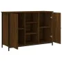 Aparador de madera de ingeniería marrón roble 100x35x70 cm de , Aparadores - Ref: Foro24-835518, Precio: 83,94 €, Descuento: %