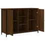 Aparador de madera de ingeniería marrón roble 100x35x70 cm de , Aparadores - Ref: Foro24-835518, Precio: 91,74 €, Descuento: %