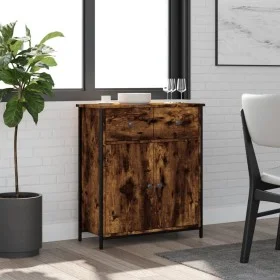 Smoked oak engineered wood sideboard 70x30x80 cm by , Sideboards - Ref: Foro24-835526, Price: 81,82 €, Discount: %