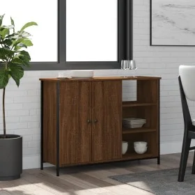 Engineered wood brown oak sideboard 100x33x75 cm by , Sideboards - Ref: Foro24-835553, Price: 81,63 €, Discount: %