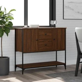 Engineered wood brown oak sideboard 100x36x85 cm by , Sideboards - Ref: Foro24-835558, Price: 86,42 €, Discount: %