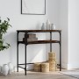 Engineered wood smoked oak console table 75x35.5x75 cm by , Side tables - Ref: Foro24-834052, Price: 42,29 €, Discount: %