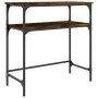 Engineered wood smoked oak console table 75x35.5x75 cm by , Side tables - Ref: Foro24-834052, Price: 41,77 €, Discount: %