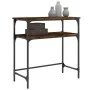 Engineered wood smoked oak console table 75x35.5x75 cm by , Side tables - Ref: Foro24-834052, Price: 41,77 €, Discount: %