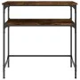 Engineered wood smoked oak console table 75x35.5x75 cm by , Side tables - Ref: Foro24-834052, Price: 41,77 €, Discount: %