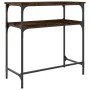 Engineered wood smoked oak console table 75x35.5x75 cm by , Side tables - Ref: Foro24-834052, Price: 41,77 €, Discount: %