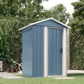 Garden shed gray galvanized steel 126x97.5x177 cm by , Sheds - Ref: Foro24-316234, Price: 138,58 €, Discount: %