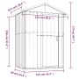 Gartenschuppen aus grau verzinktem Stahl, 126 x 97,5 x 177 cm von , Schuppen - Ref: Foro24-316234, Preis: 150,22 €, Rabatt: %