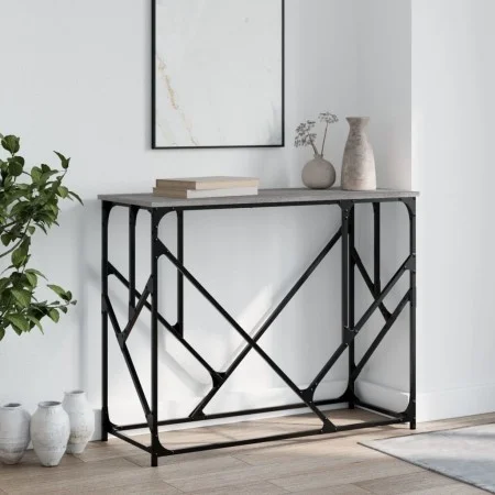Sonoma gray engineered wood console table 100x40x80 cm by , Side tables - Ref: Foro24-834118, Price: 53,92 €, Discount: %
