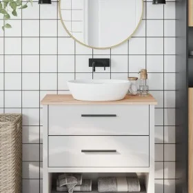 Solid beech wood bathroom countertop 80x40x1.5 cm by , Countertops - Ref: Foro24-355984, Price: 42,70 €, Discount: %