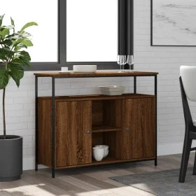 Brown oak engineered wood sideboard 100x35x80 cm by , Sideboards - Ref: Foro24-835503, Price: 105,15 €, Discount: %