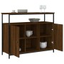 Brown oak engineered wood sideboard 100x35x80 cm by , Sideboards - Ref: Foro24-835503, Price: 106,58 €, Discount: %