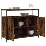 Smoked oak engineered wood sideboard 100x35x80 cm by , Sideboards - Ref: Foro24-835501, Price: 97,22 €, Discount: %