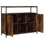 Smoked oak engineered wood sideboard 100x35x80 cm by , Sideboards - Ref: Foro24-835501, Price: 97,22 €, Discount: %