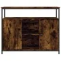 Smoked oak engineered wood sideboard 100x35x80 cm by , Sideboards - Ref: Foro24-835501, Price: 97,22 €, Discount: %
