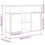 Aparador de madera de ingeniería roble ahumado 100x35x80 cm de , Aparadores - Ref: Foro24-835501, Precio: 97,20 €, Descuento: %