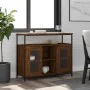 Brown oak engineered wood sideboard 100x35x80 cm by , Sideboards - Ref: Foro24-835508, Price: 95,57 €, Discount: %