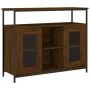 Brown oak engineered wood sideboard 100x35x80 cm by , Sideboards - Ref: Foro24-835508, Price: 95,57 €, Discount: %