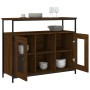 Brown oak engineered wood sideboard 100x35x80 cm by , Sideboards - Ref: Foro24-835508, Price: 96,95 €, Discount: %