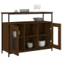 Brown oak engineered wood sideboard 100x35x80 cm by , Sideboards - Ref: Foro24-835508, Price: 95,57 €, Discount: %