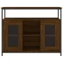 Aparador de madera de ingeniería roble marrón 100x35x80 cm de , Aparadores - Ref: Foro24-835508, Precio: 96,95 €, Descuento: %
