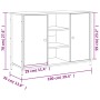 Aparador de madera de ingeniería gris Sonoma 100x35x70 cm by , Sideboards - Ref: Foro24-835517, Price: 87,37 €, Discount: %
