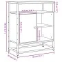 Sideboard aus braunem Eichenholzwerkstoff, 100 x 35 x 80 cm von , Sideboards - Ref: Foro24-835548, Preis: 66,13 €, Rabatt: %