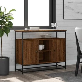 Brown oak engineered wood sideboard 100x35x80 cm by , Sideboards - Ref: Foro24-835543, Price: 85,40 €, Discount: %