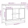 Aparador de madera de ingeniería roble marrón 100x35x80 cm de , Aparadores - Ref: Foro24-835543, Precio: 85,38 €, Descuento: %