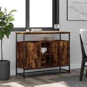 Sideboard aus geräuchertem Eichenholzwerkstoff, 100 x 35 x 80 cm von , Sideboards - Ref: Foro24-835541, Preis: 81,05 €, Rabat...