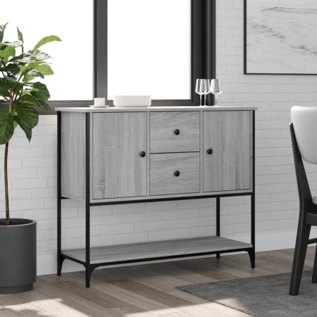 Aparador de madera de ingeniería gris Sonoma 100x36x85 cm by , Sideboards - Ref: Foro24-835557, Price: 95,54 €, Discount: %
