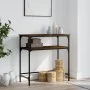 Mesa consola madera de ingeniería marrón roble 75x35,5x75 cm de , Mesas auxiliares - Ref: Foro24-834054, Precio: 43,72 €, Des...