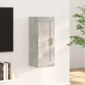 Concrete gray engineered wood wall cabinet 35x34x90 cm by , Shelves and shelves - Ref: Foro24-812469, Price: 48,84 €, Discoun...