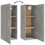 Concrete gray engineered wood wall cabinet 35x34x90 cm by , Shelves and shelves - Ref: Foro24-812469, Price: 48,84 €, Discoun...