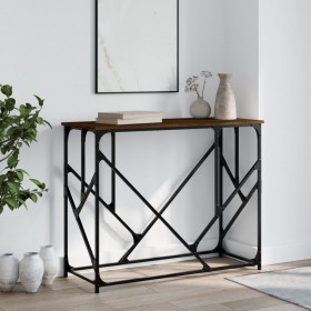 Oak brown engineered wood console table 100x40x80 cm by , Side tables - Ref: Foro24-834119, Price: 54,60 €, Discount: %