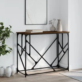 Oak brown engineered wood console table 100x40x80 cm by , Side tables - Ref: Foro24-834119, Price: 53,92 €, Discount: %
