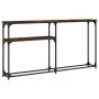 Mesa consola madera de ingeniería roble ahumado 145x22,5x75 cm de , Mesas auxiliares - Ref: Foro24-834097, Precio: 48,18 €, D...