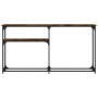 Smoked oak engineered wood console table 145x22.5x75 cm by , Side tables - Ref: Foro24-834097, Price: 49,03 €, Discount: %