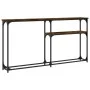 Mesa consola madera de ingeniería roble ahumado 145x22,5x75 cm de , Mesas auxiliares - Ref: Foro24-834097, Precio: 48,18 €, D...