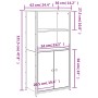 Aparador alto madera contrachapada marrón roble 62x36x121,5 cm de , Aparadores - Ref: Foro24-834214, Precio: 76,13 €