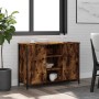 Sideboard aus geräuchertem Eichenholzwerkstoff, 100 x 35 x 70 cm von , Sideboards - Ref: Foro24-835516, Preis: 82,21 €, Rabat...